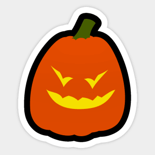 Funny Jolly Old Friendly Halloween Pumpkin Sticker